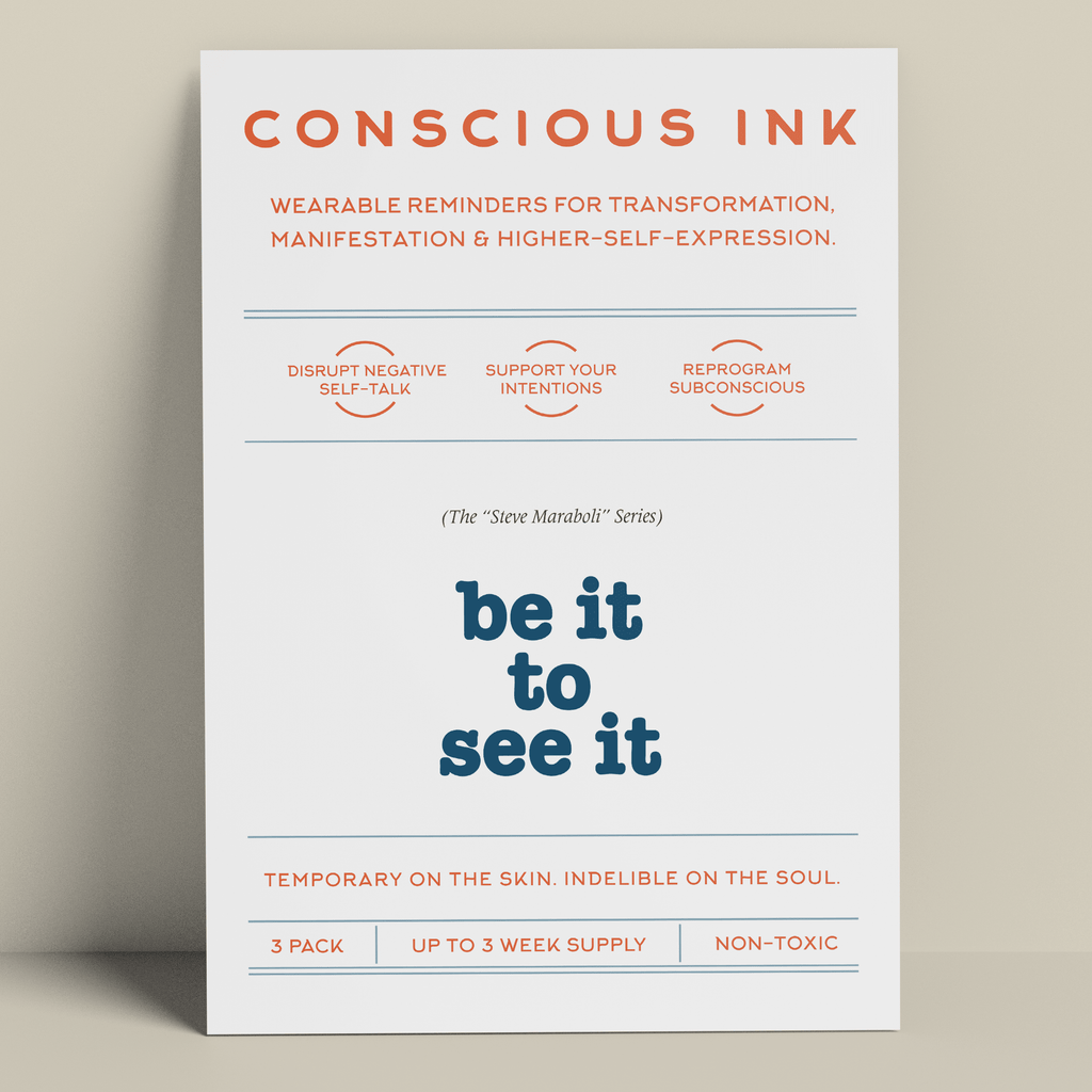 Be It To See It Manifestation Tattoo Temporary Tattoos Conscious Ink 