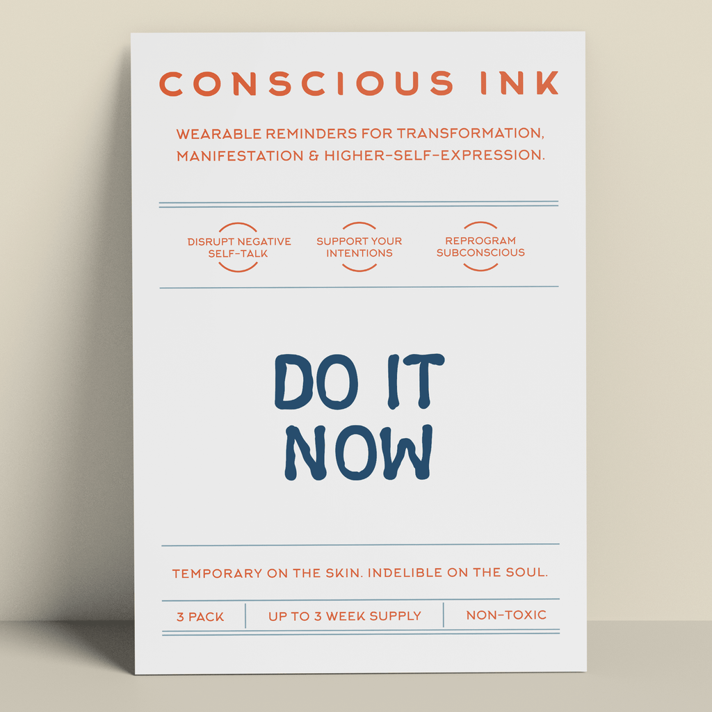 Do It Now Manifestation Tattoo Temporary Tattoos Conscious Ink 