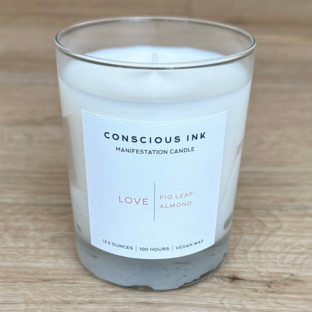 Love Fig Leaf + Almond Manifestation Candle + Ink Apparel & Accessories Conscious Ink 