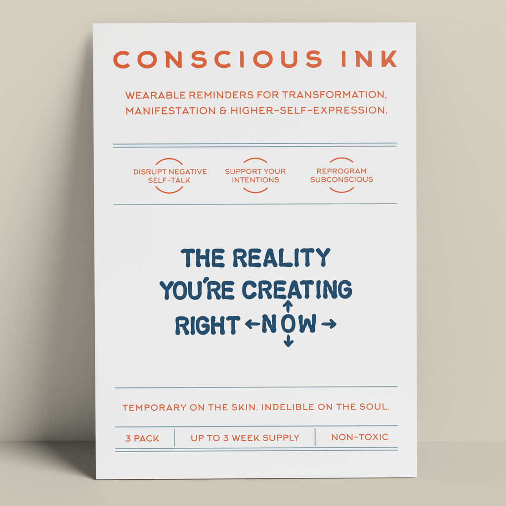 The Reality You're Creating Right Now Manifestation Tattoo Temporary Tattoos Conscious Ink 