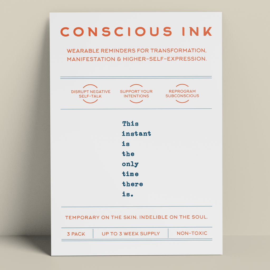 This Instant Is The Only Time There Is. (ACIM) Temporary Tattoos Conscious Ink 