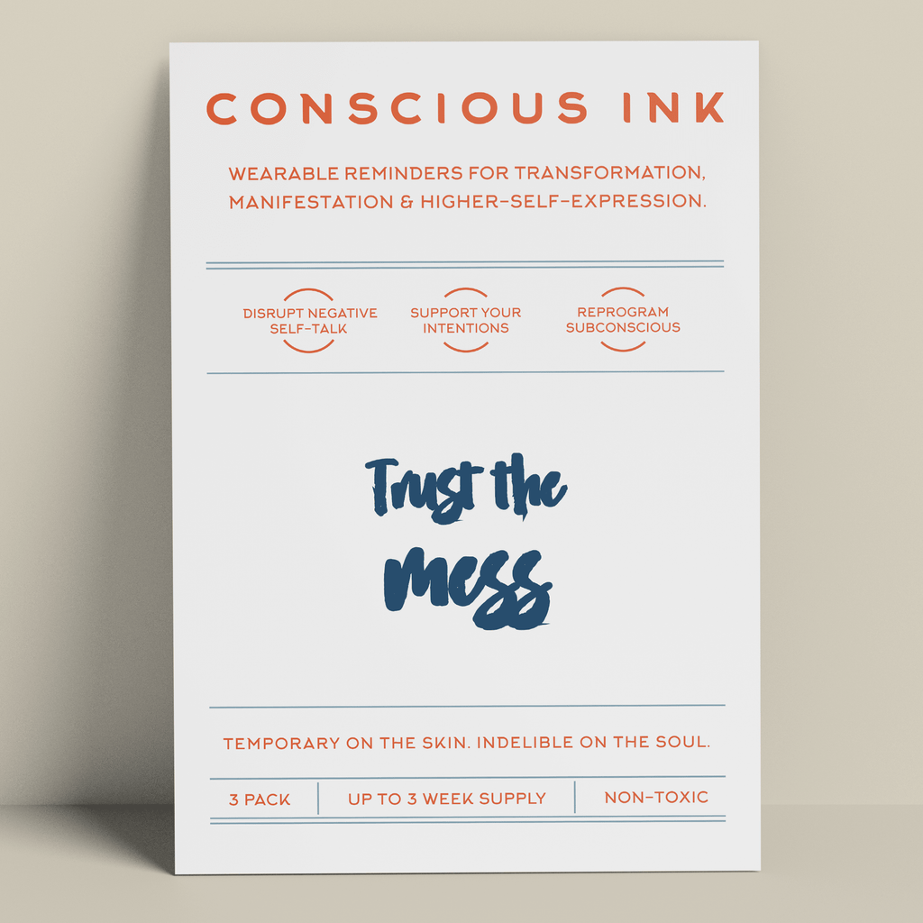 Trust The Mess Manifestation Tattoo Temporary Tattoos Conscious Ink 