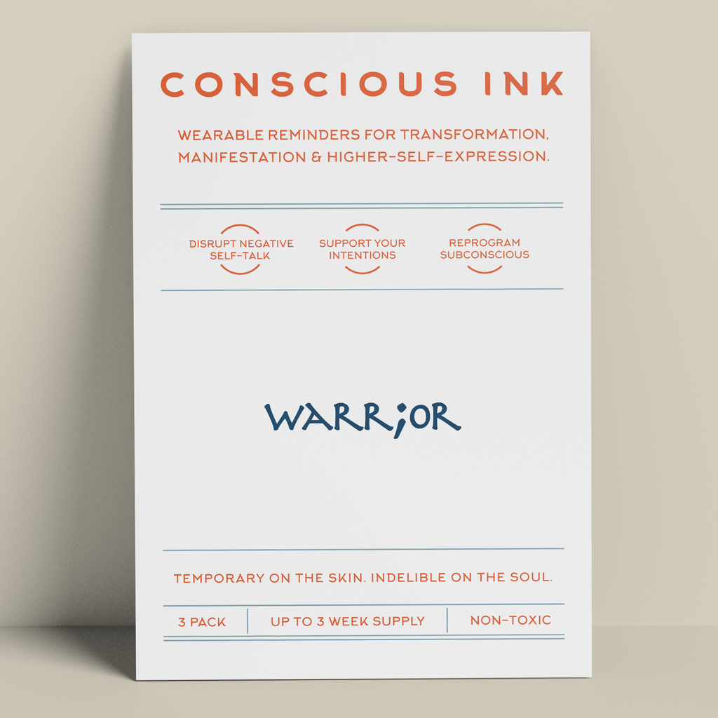 Warr;or Manifestation Tattoo Temporary Tattoos Conscious Ink 