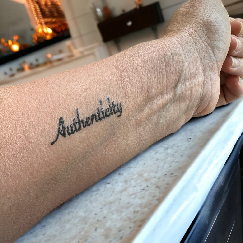 Authenticity Manifestation Tattoo Temporary Tattoos Conscious Ink