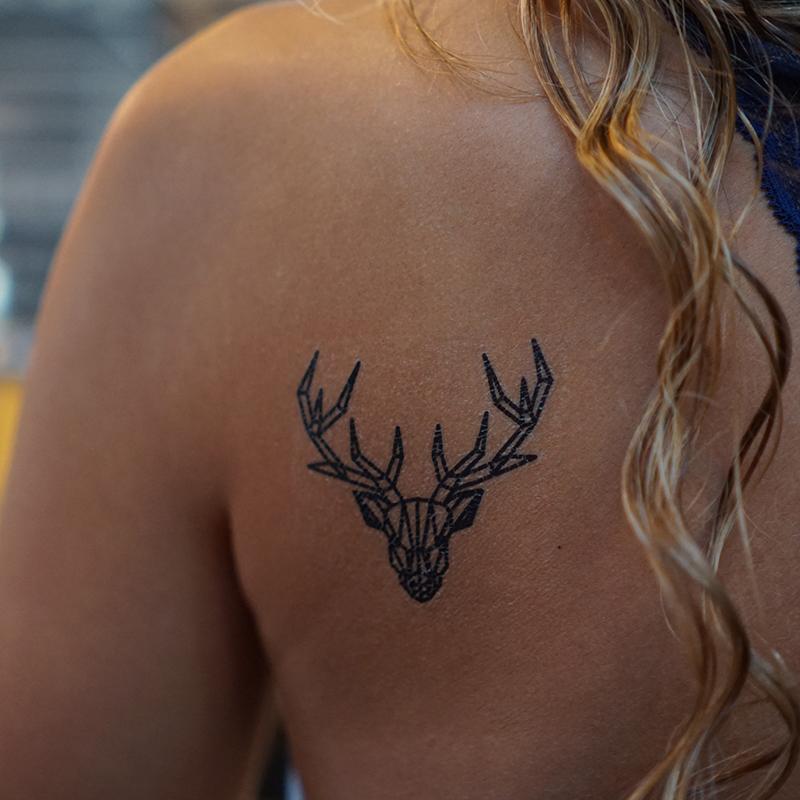 Deer Manifestation Tattoo Temporary Tattoos Conscious Ink