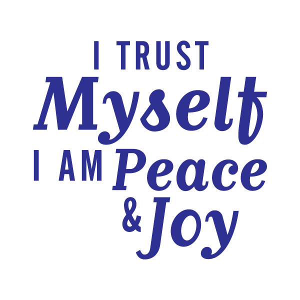 I Trust Myself I Am Peace & Joy Manifestation Tattoo (Antidote for: Anxiety. Color: Indigo) Temporary Tattoos Conscious Ink