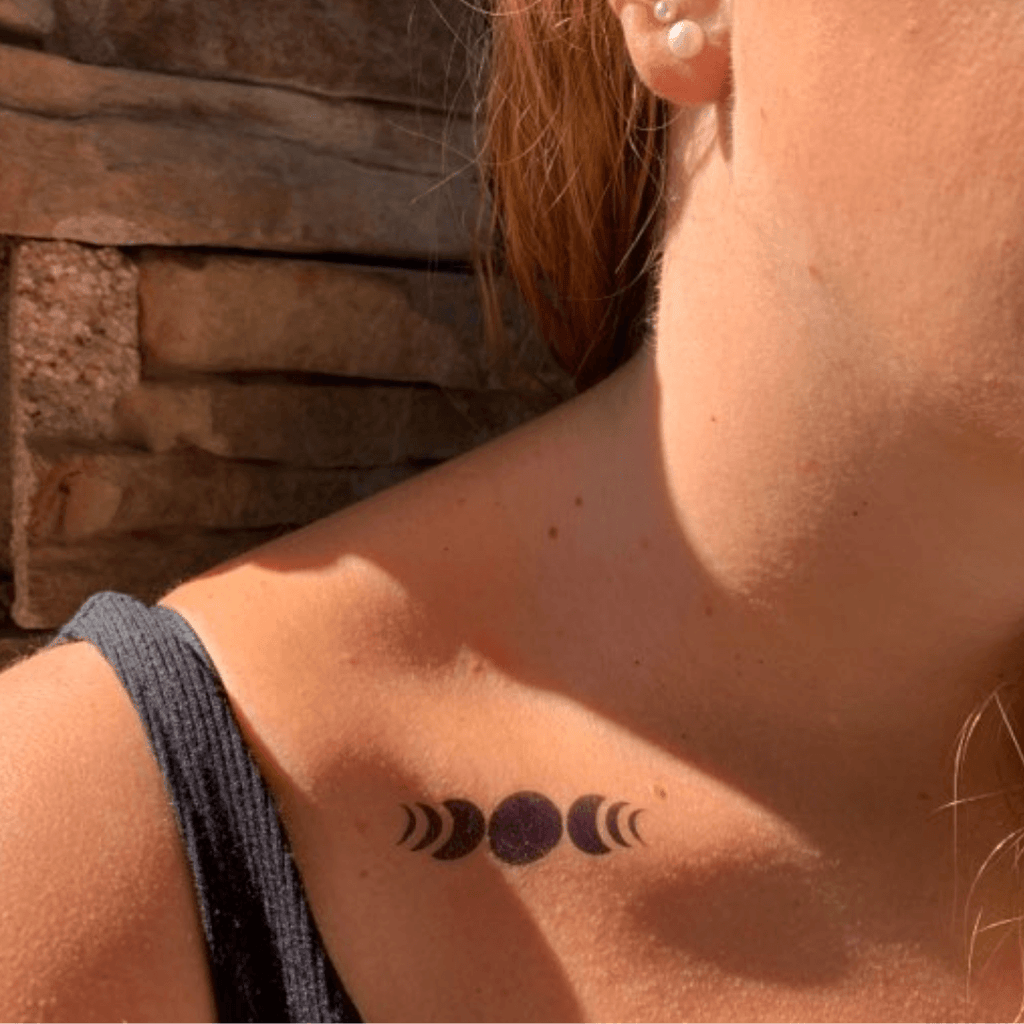 Moon Phases Manifestation Tattoo Temporary Tattoos Conscious Ink