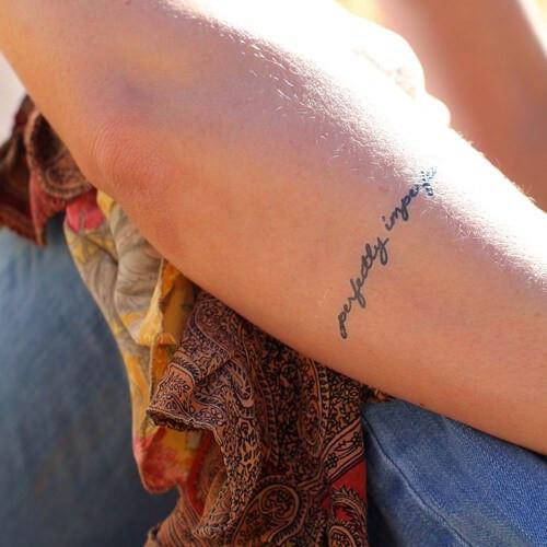 perfectly imperfect Manifestation Tattoo Temporary Tattoos Conscious Ink