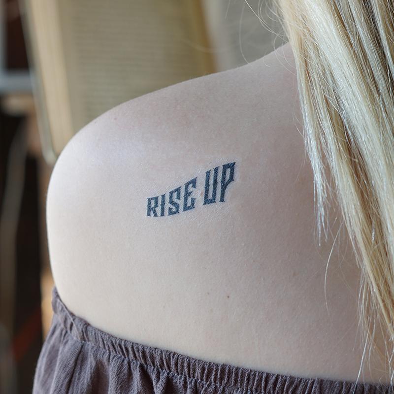 Rise Up Manifestation Tattoo Temporary Tattoos Conscious Ink