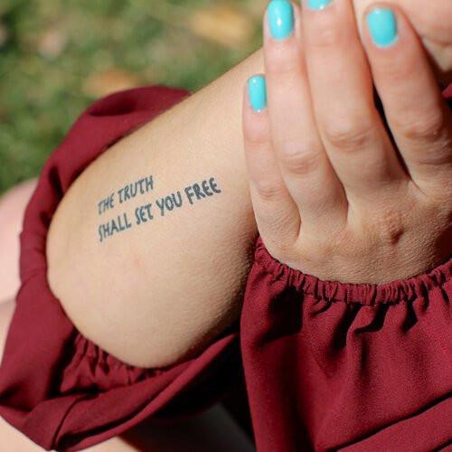 The truth shall set you free Manifestation Tattoo Temporary Tattoos Conscious Ink