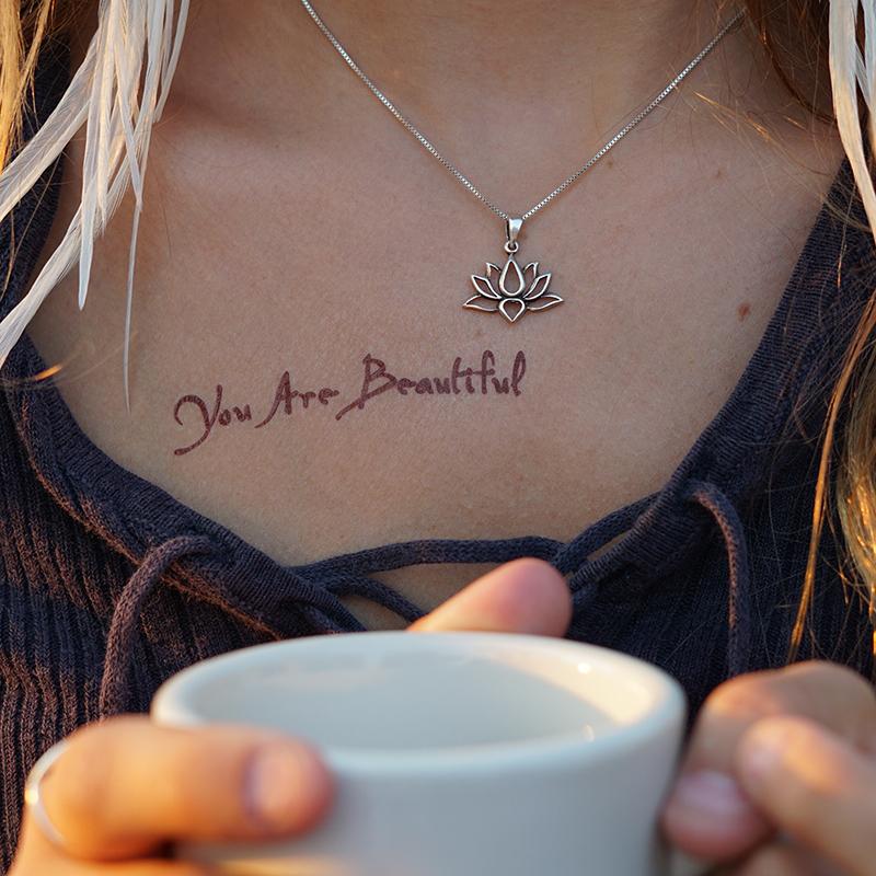 You Are Beautiful Manifestation Tattoo Temporary Tattoos Conscious Ink