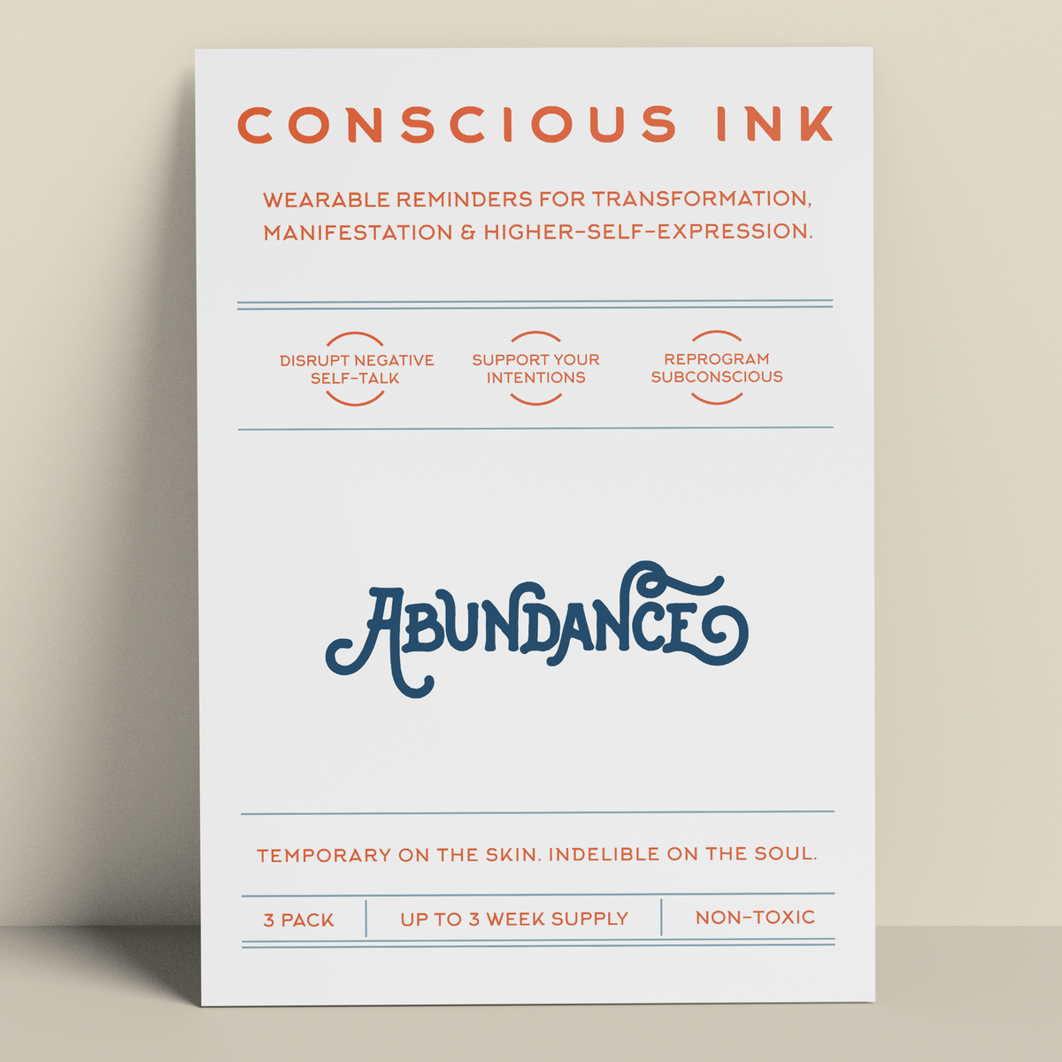 Abundance temporary tattoo
