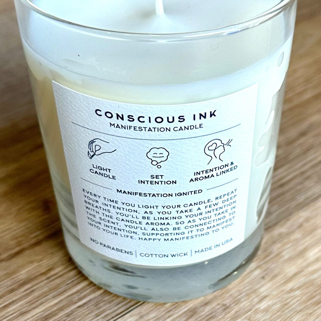 Abundance Oud + Bergamot Manifestation Candle + Ink Apparel & Accessories Conscious Ink 