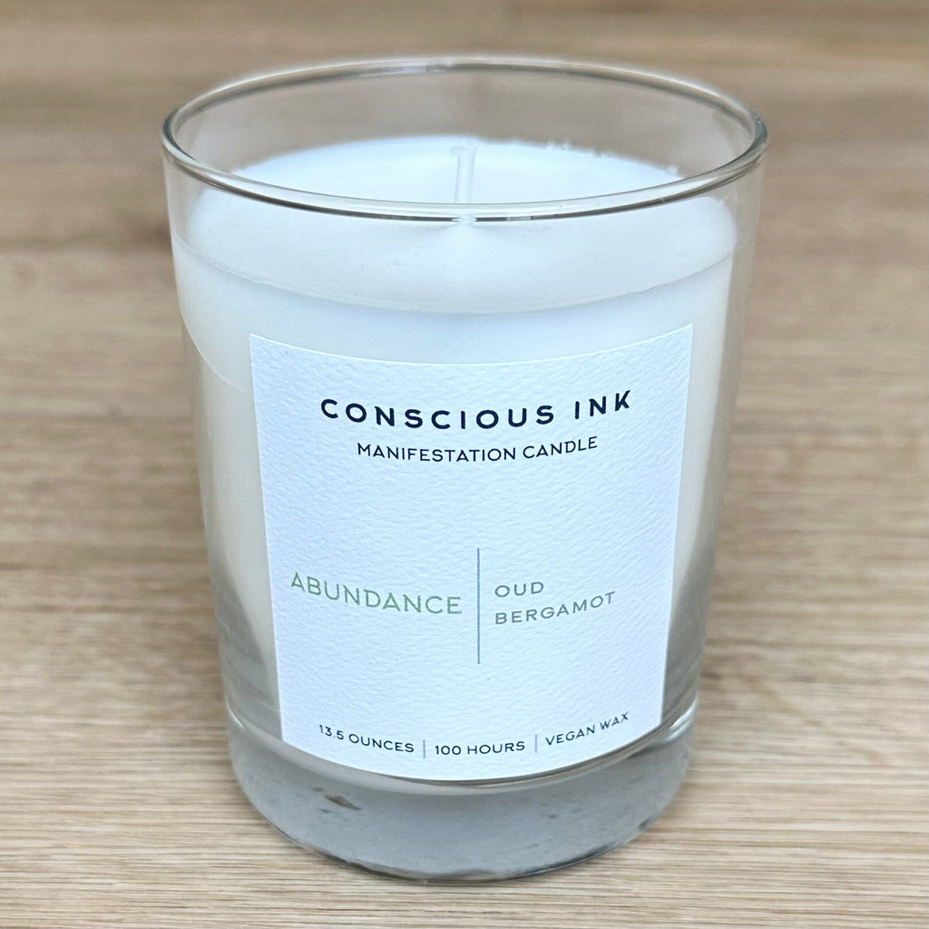 Abundance Oud + Bergamot Manifestation Candle + Ink Apparel & Accessories Conscious Ink 