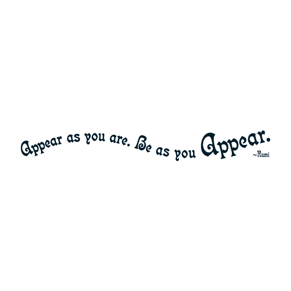 Appear as you are be as you appear ~Rumi Manifestation Tattoo (Oversized Ink) Temporary Tattoos Oversized Conscious Ink 