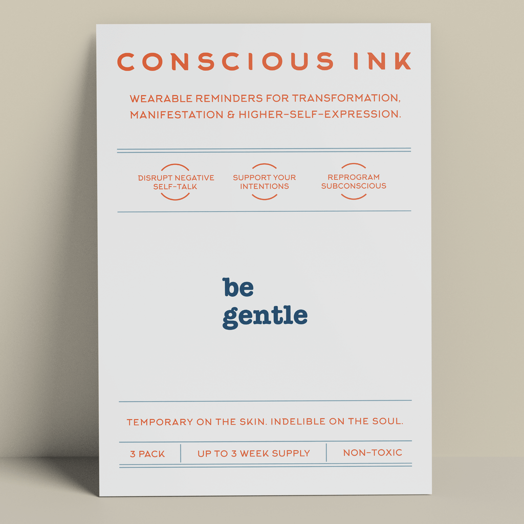 be gentle Manifestation Tattoo Temporary Tattoos Conscious Ink 