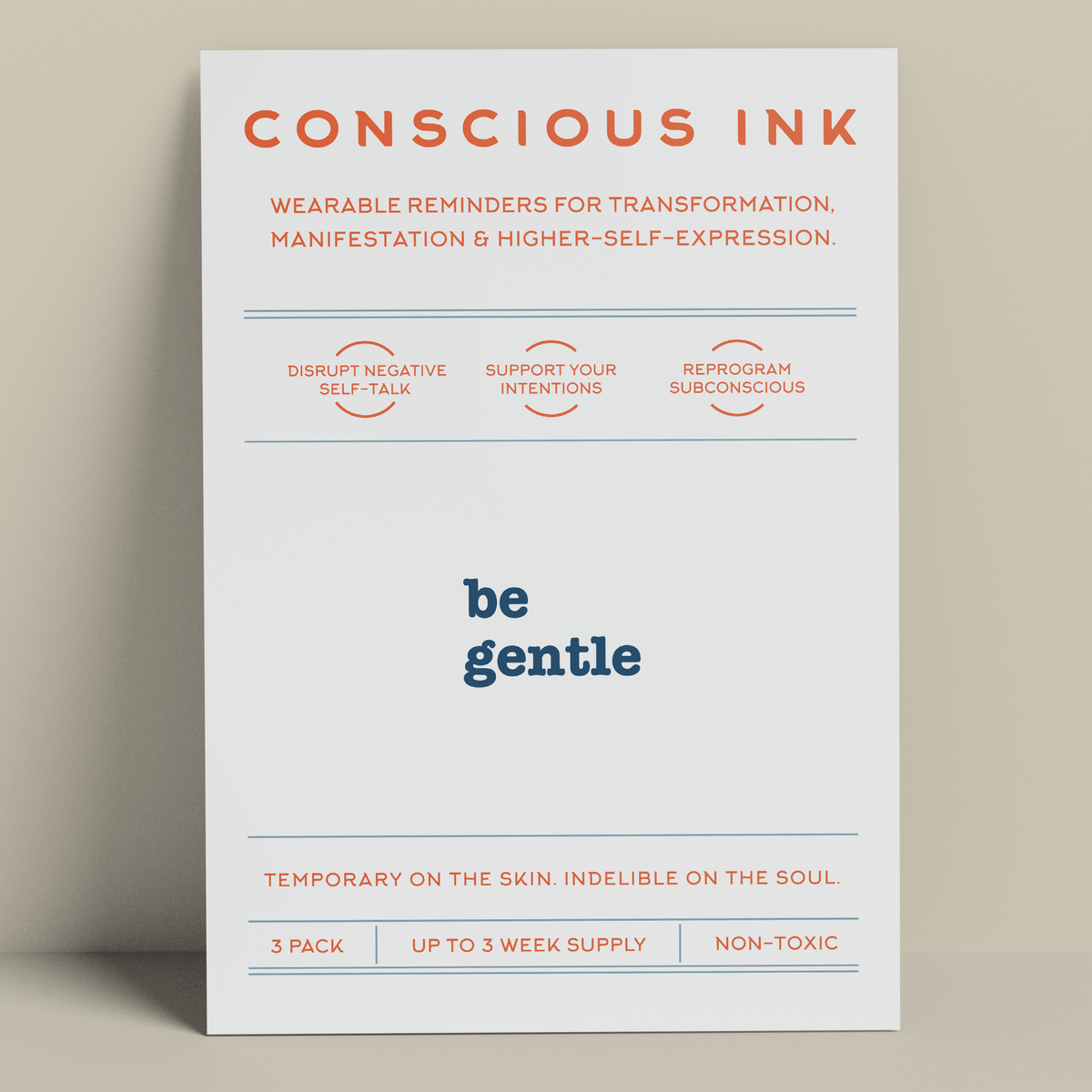 Be Gentle temporary tattoo