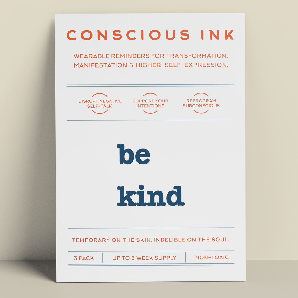 Be Kind Manifestation Tattoo Temporary Tattoos Conscious Ink 