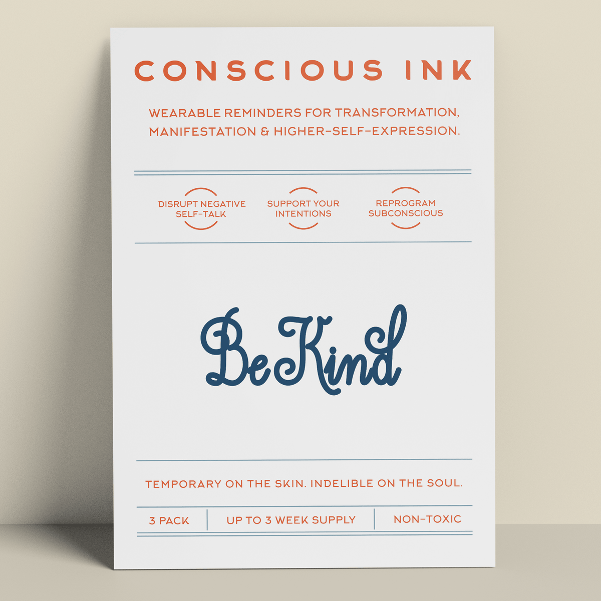 Be Kind (Script) Temporary Tattoo - Be Kind (Script) Manifestation ...