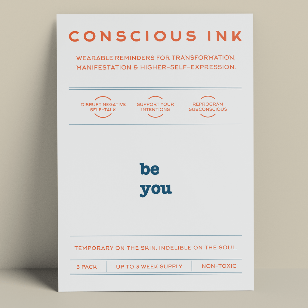 Be You Manifestation Tattoo Temporary Tattoos Conscious Ink 