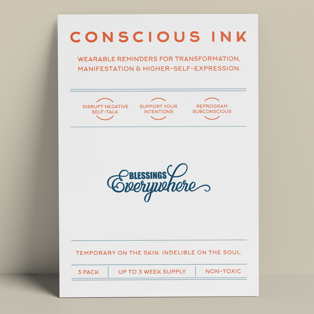 Blessings Everywhere Manifestation Tattoo Temporary Tattoos Conscious Ink 