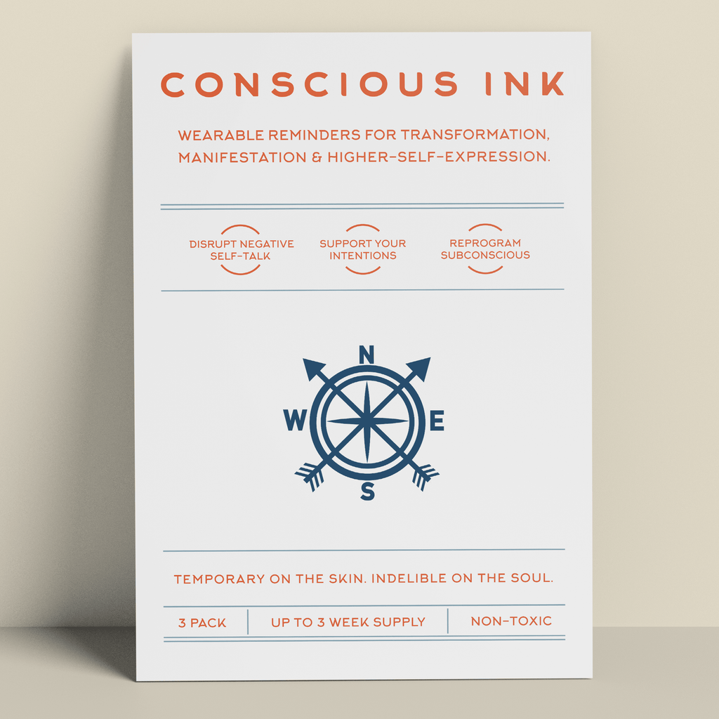 Compass Manifestation Tattoo Temporary Tattoos Conscious Ink 