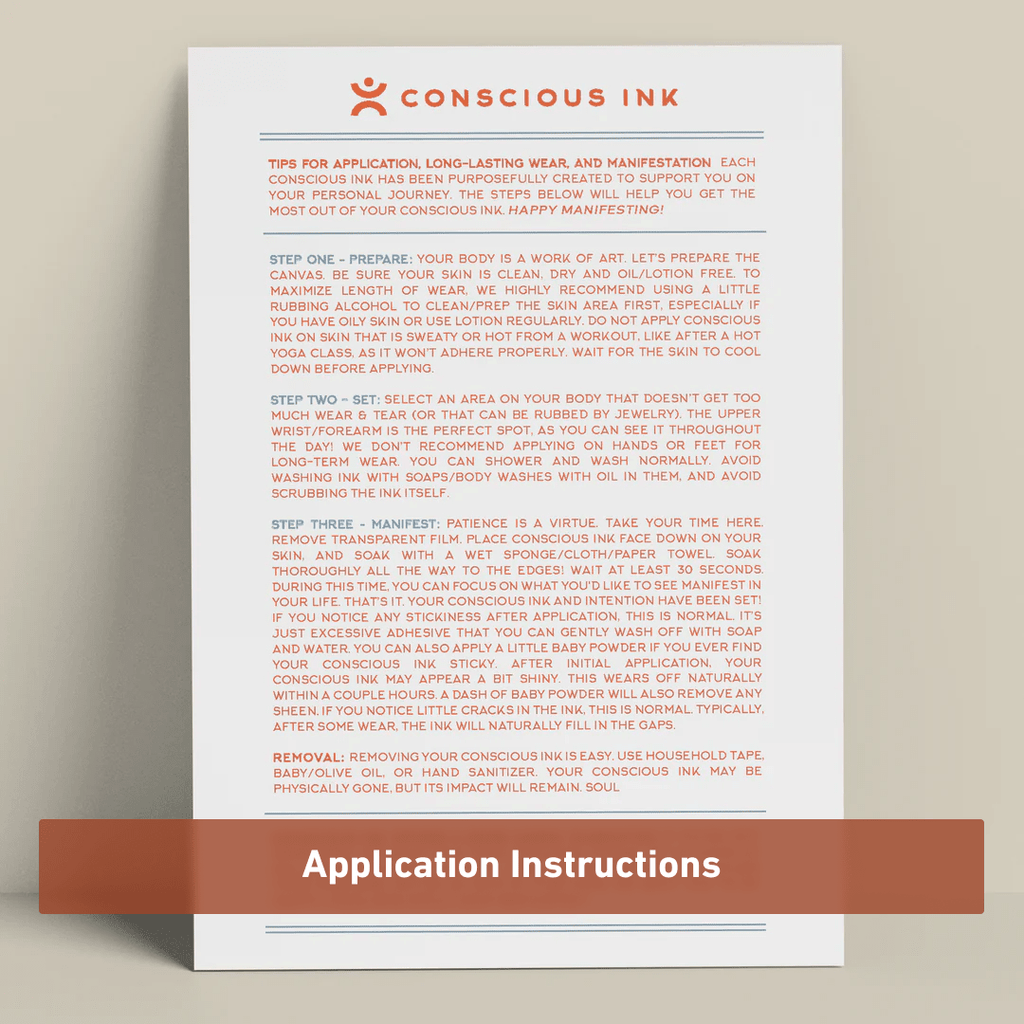 Conscious Ink Starter Kit (Save 38%) Temporary Tattoos Pack Conscious Ink 