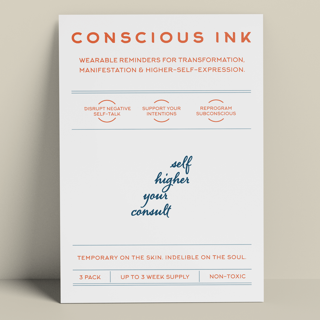 Consult Your Higher Self Manifestation Tattoo Temporary Tattoos Conscious Ink 