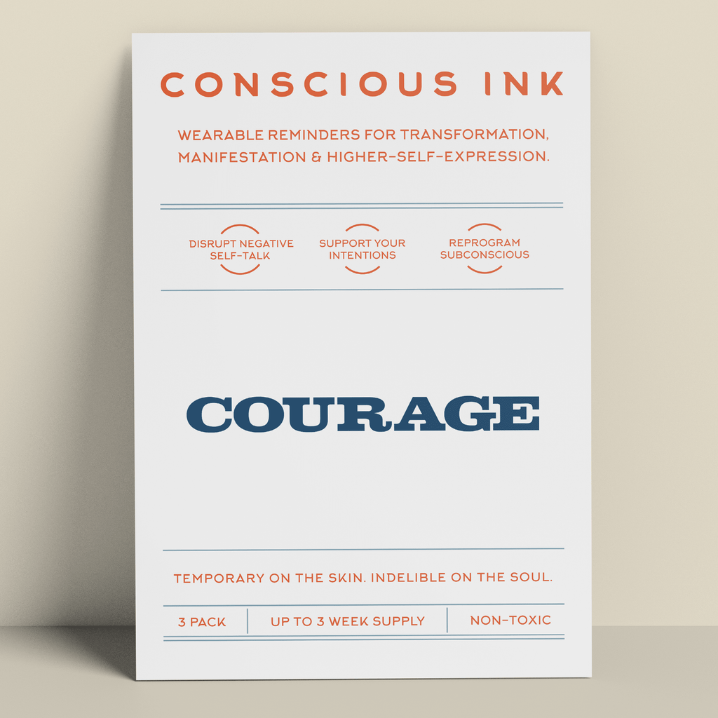 Courage Manifestation Tattoo Temporary Tattoos Conscious Ink 