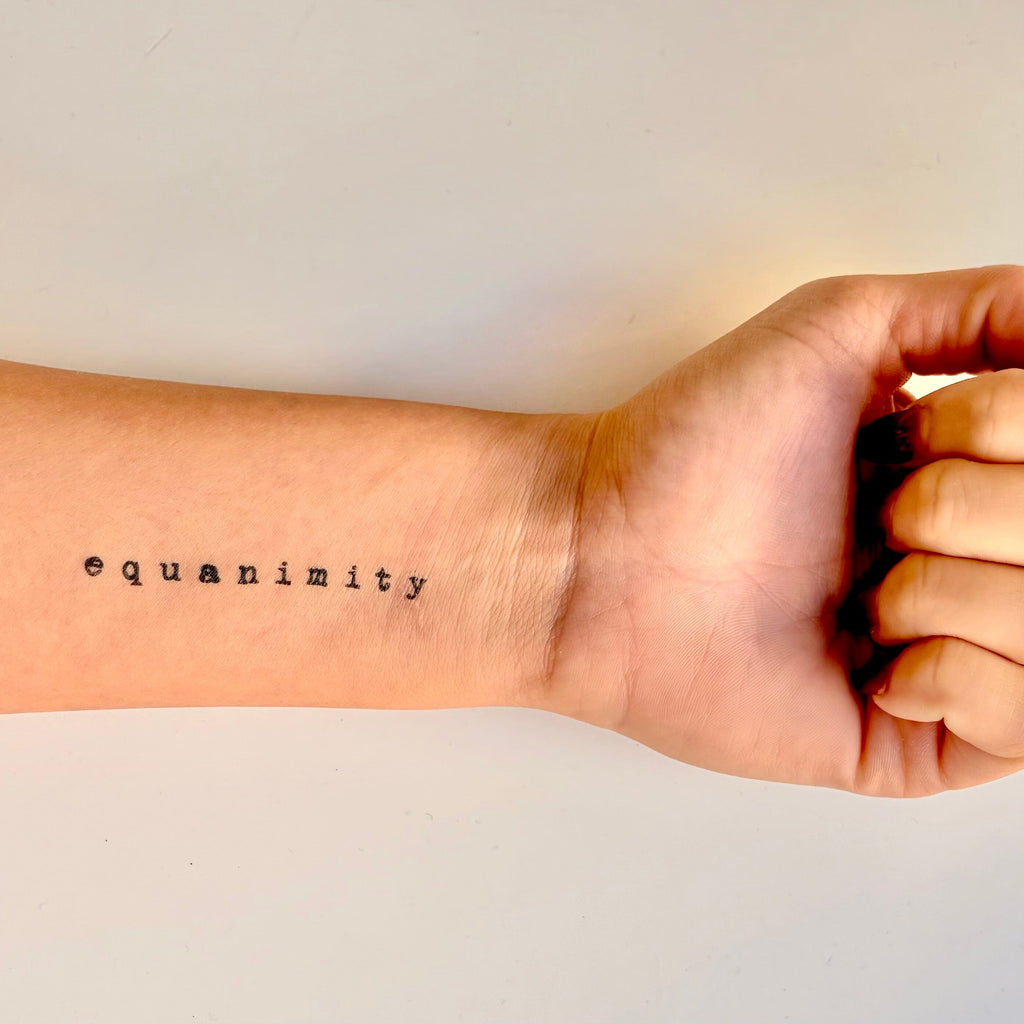 equanimity Manifestation Tattoo Temporary Tattoos Conscious Ink 