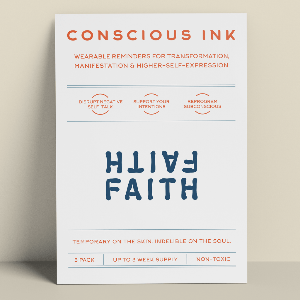 Faith Faith Manifestation Tattoo Temporary Tattoos Conscious Ink 