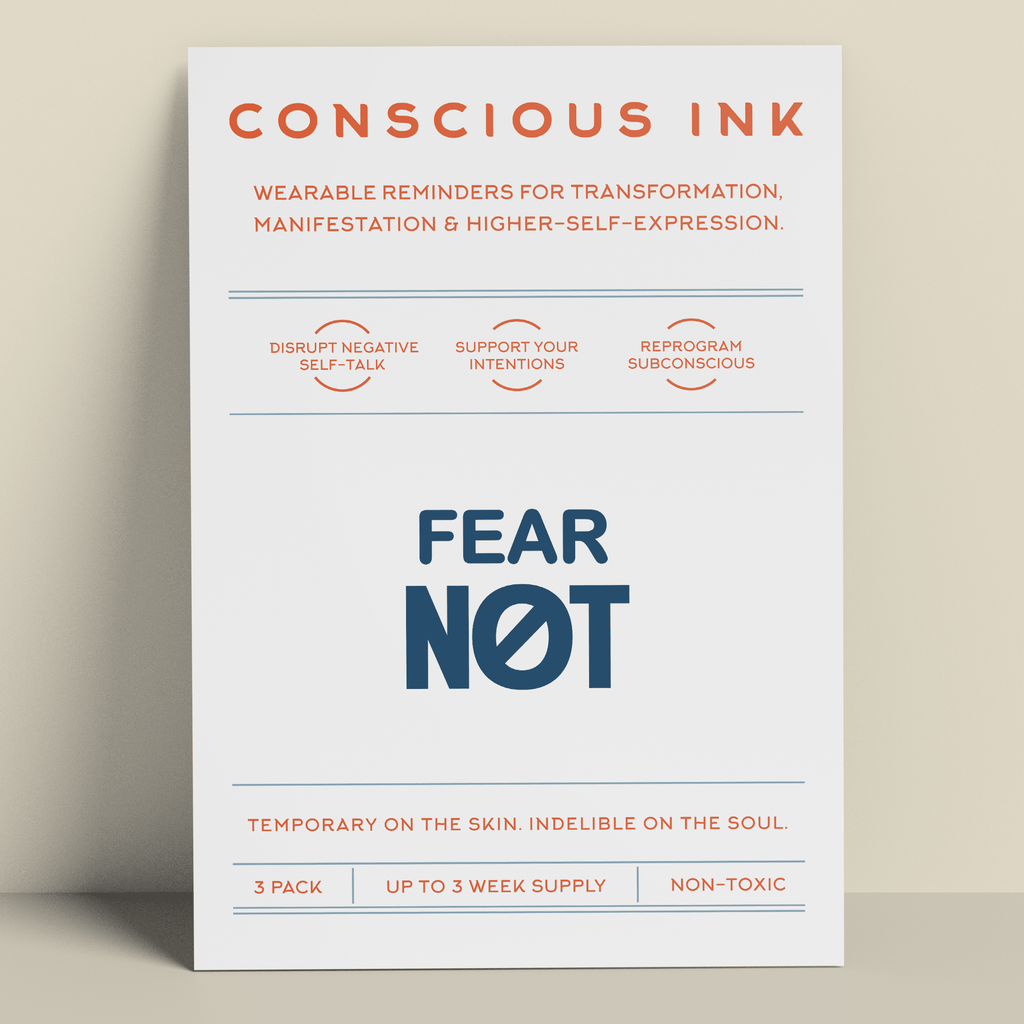 Fear Not Manifestation Tattoo Temporary Tattoos Conscious Ink 