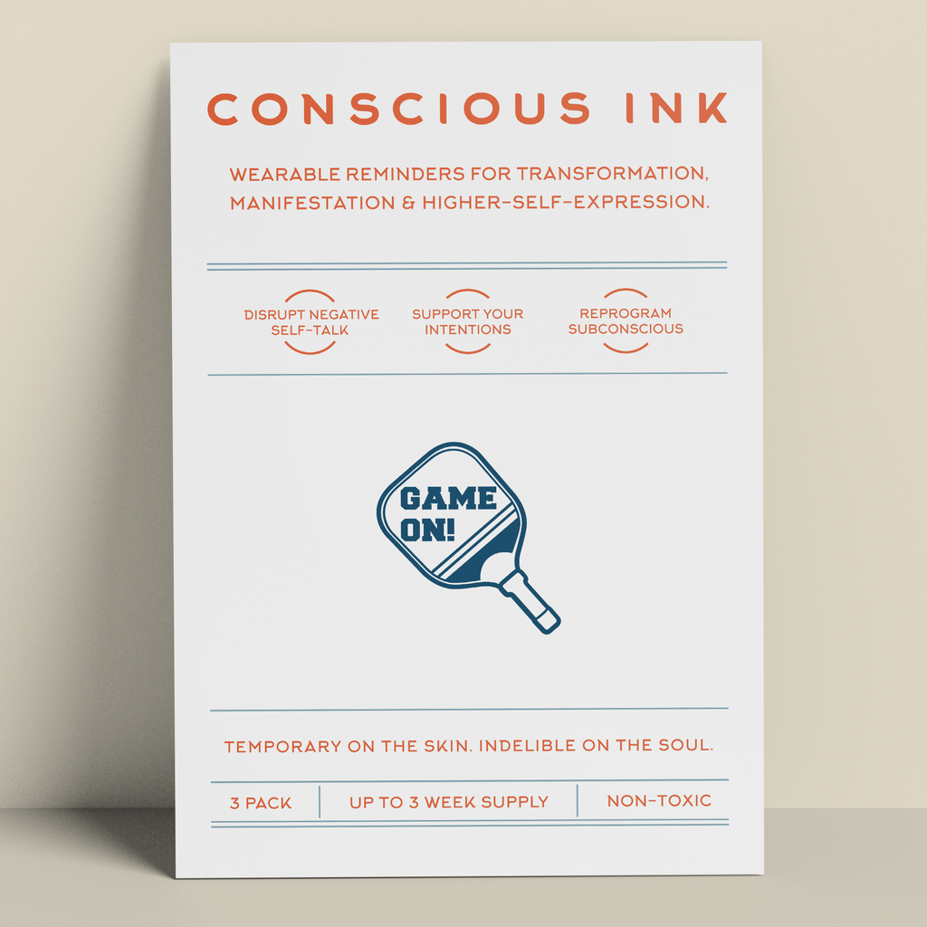 Game On! Manifestation Tattoo Temporary Tattoos Conscious Ink 