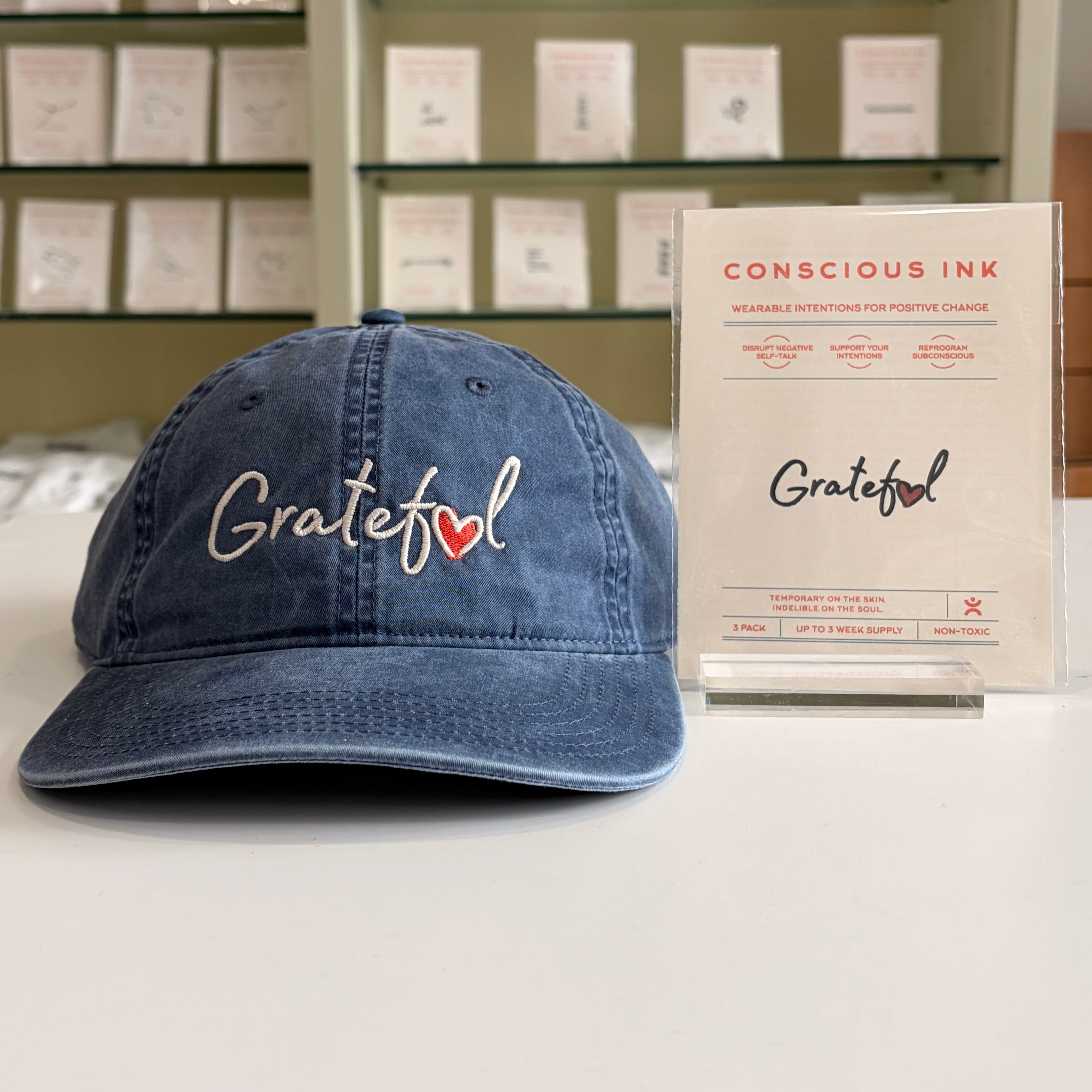Grateful Access Cap + Ink (Faded Blue) – Conscious Ink
