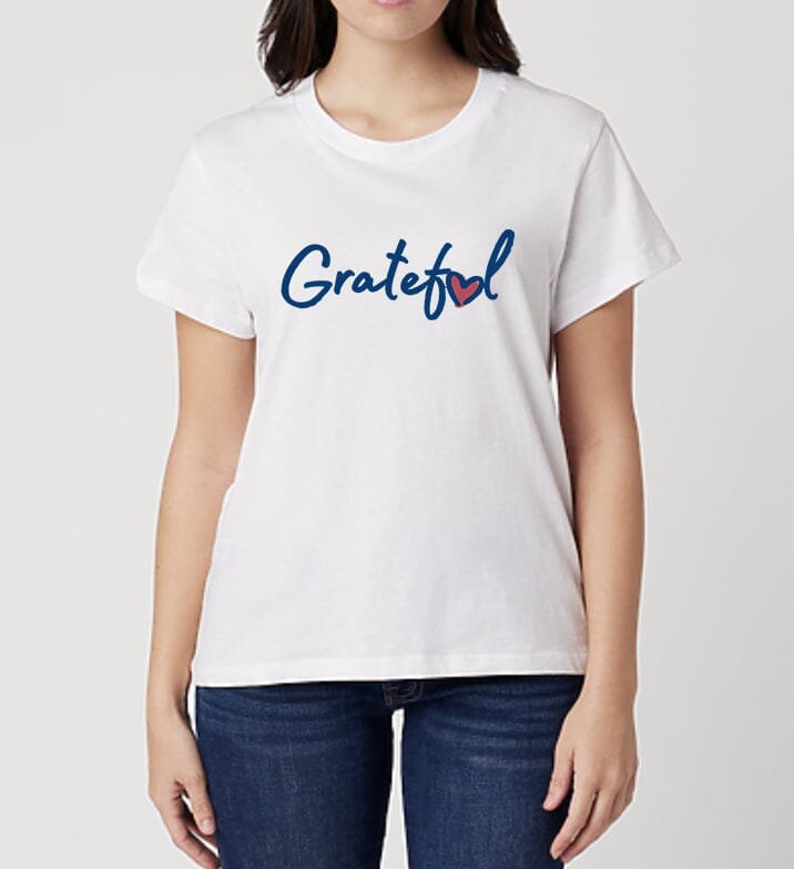 Grateful Manifestation Tee (boyfriend cut) Apparel & Accessories Conscious Ink 