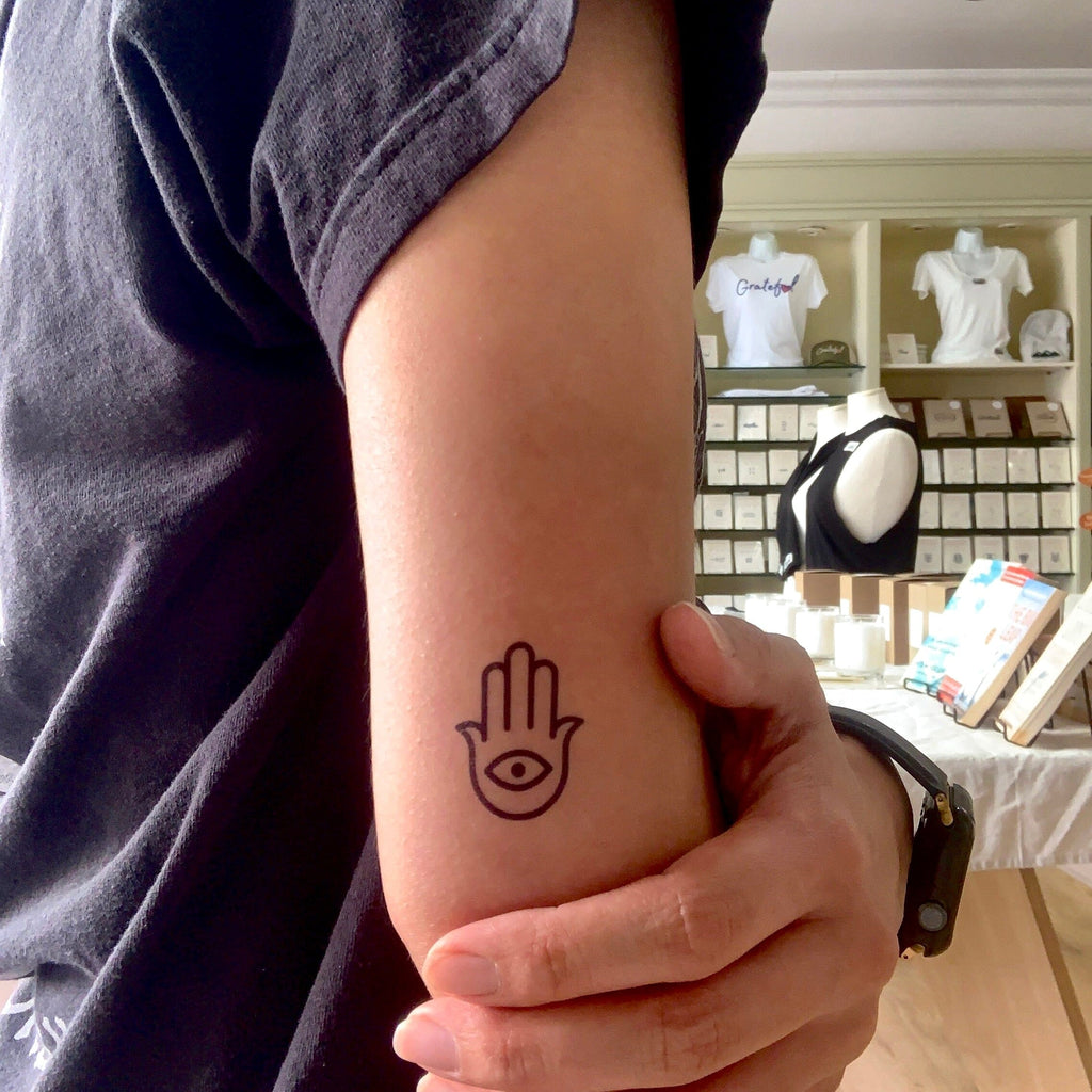 Hamsa Evil Eye Manifestation Tattoo Temporary Tattoos Conscious Ink 