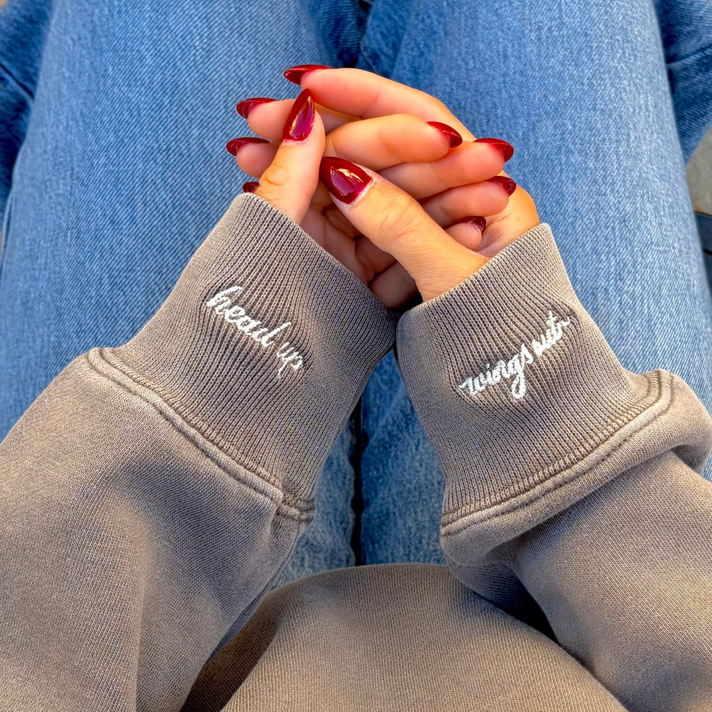 Head Up Wings Out Manifest Sweatshirt + Ink Apparel & Accessories Conscious Ink 