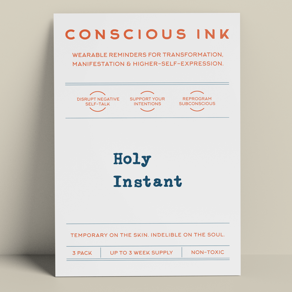 Holy Instant (A Course In Miracles Series) Manifestation Tattoo Temporary Tattoos Conscious Ink 