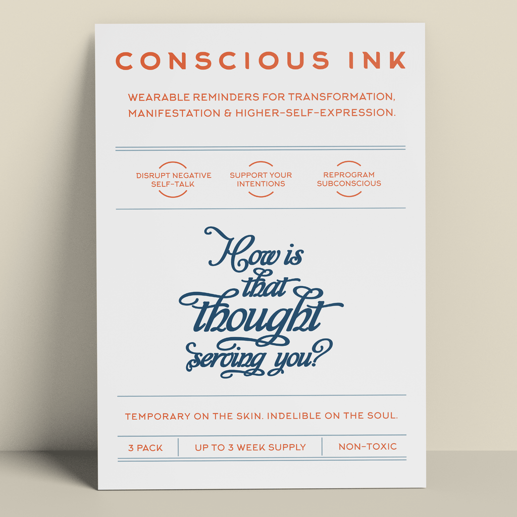 How Is That Thought Serving You? Manifestation Tattoo Temporary Tattoos Conscious Ink 