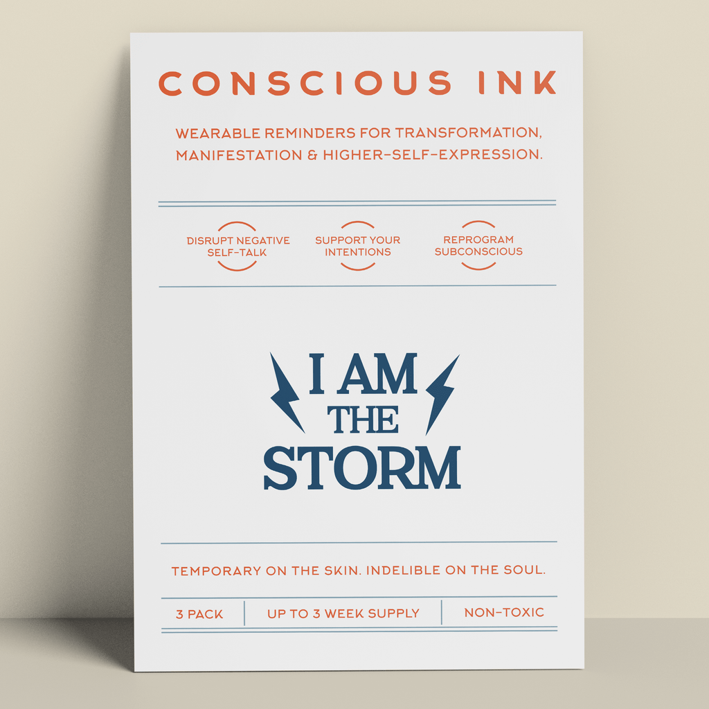 I AM THE STORM Manifestation Tattoo Temporary Tattoos Conscious Ink 