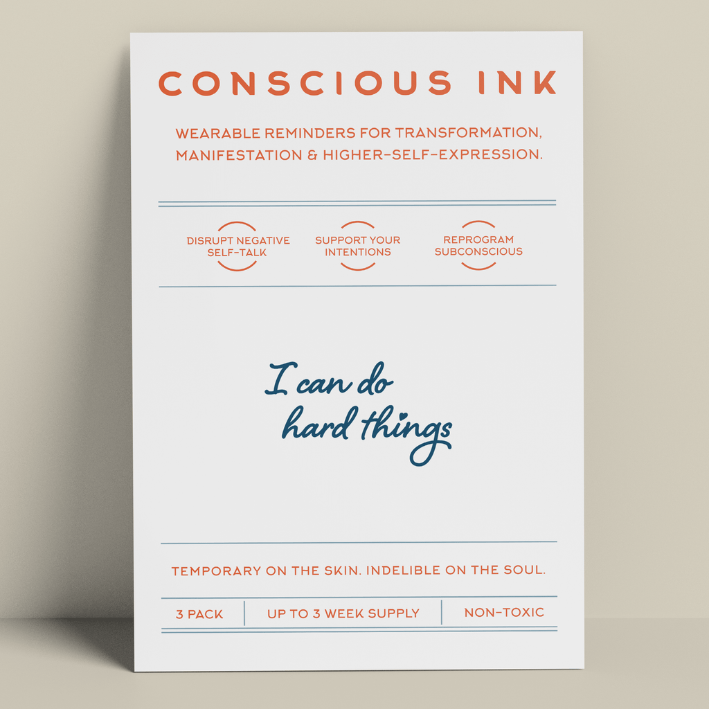 I can do hard things Manifestation Tattoo Temporary Tattoos Conscious Ink 