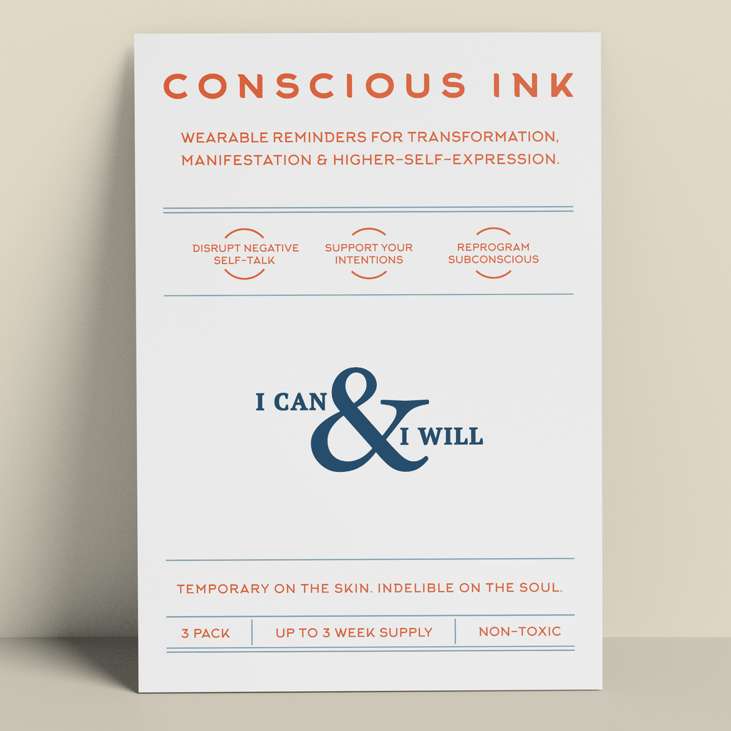 I Can & I Will Manifestation Tattoo Temporary Tattoos Conscious Ink 