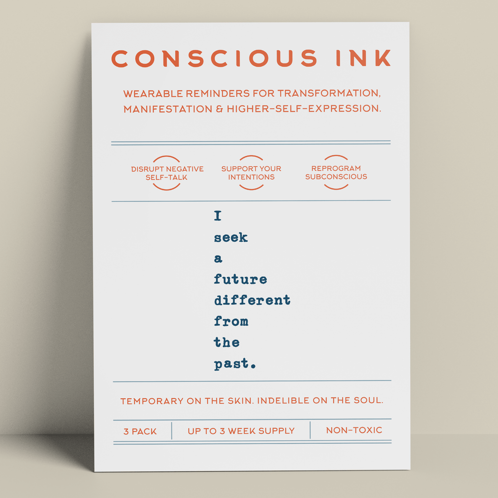 I Seek A Future Different From The Past. (ACIM) Manifestation Tattoo Temporary Tattoos Conscious Ink 