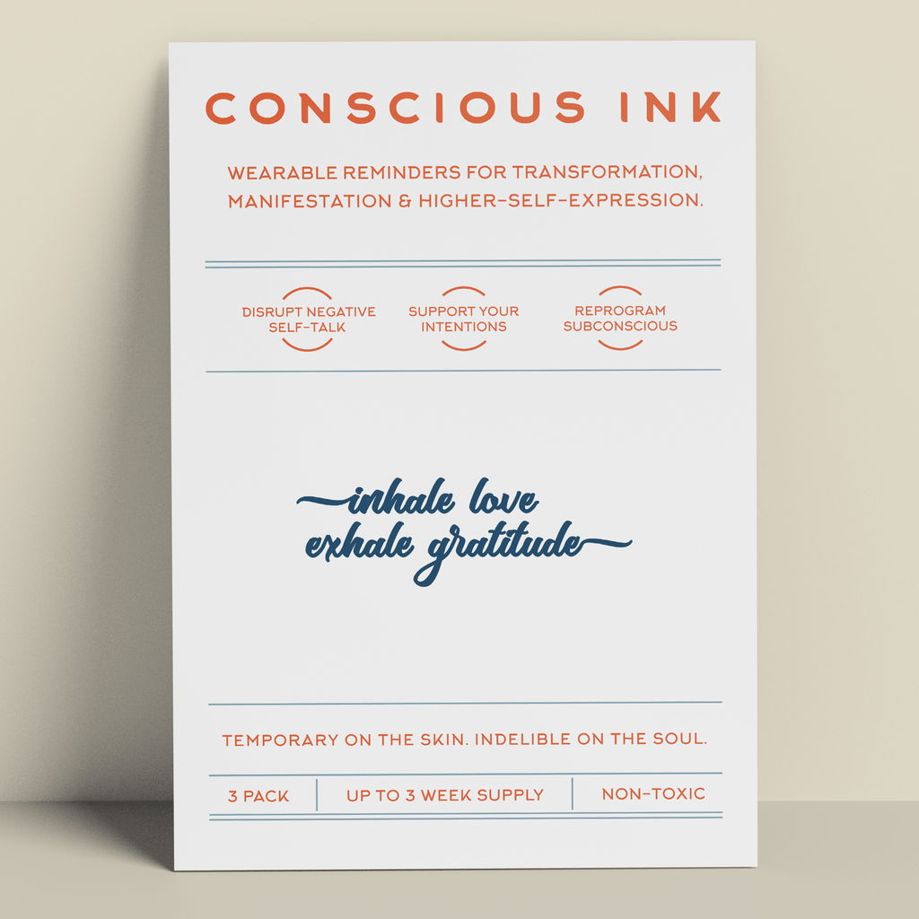 Inhale Love Exhale Gratitude Manifestation Tee Apparel & Accessories Conscious Ink 