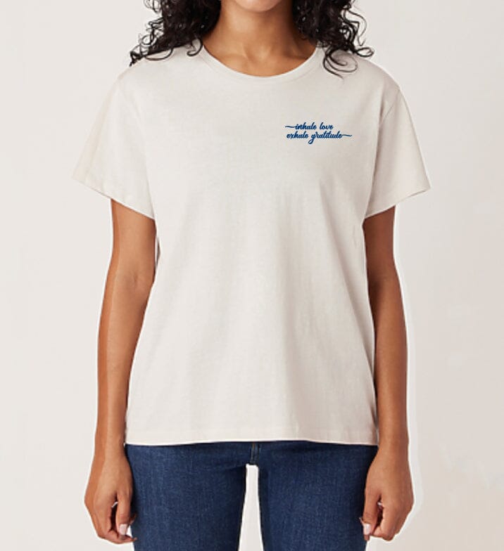 Inhale Love Exhale Gratitude Manifestation Tee (boyfriend cut) Apparel & Accessories Conscious Ink 