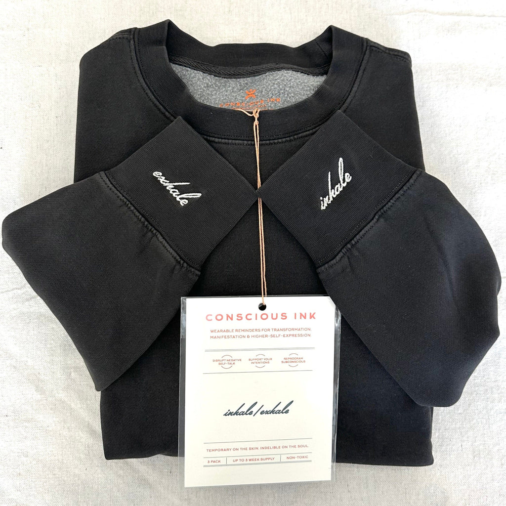 Inhale/Exhale Manifest Sweatshirt + Ink Apparel & Accessories Conscious Ink 
