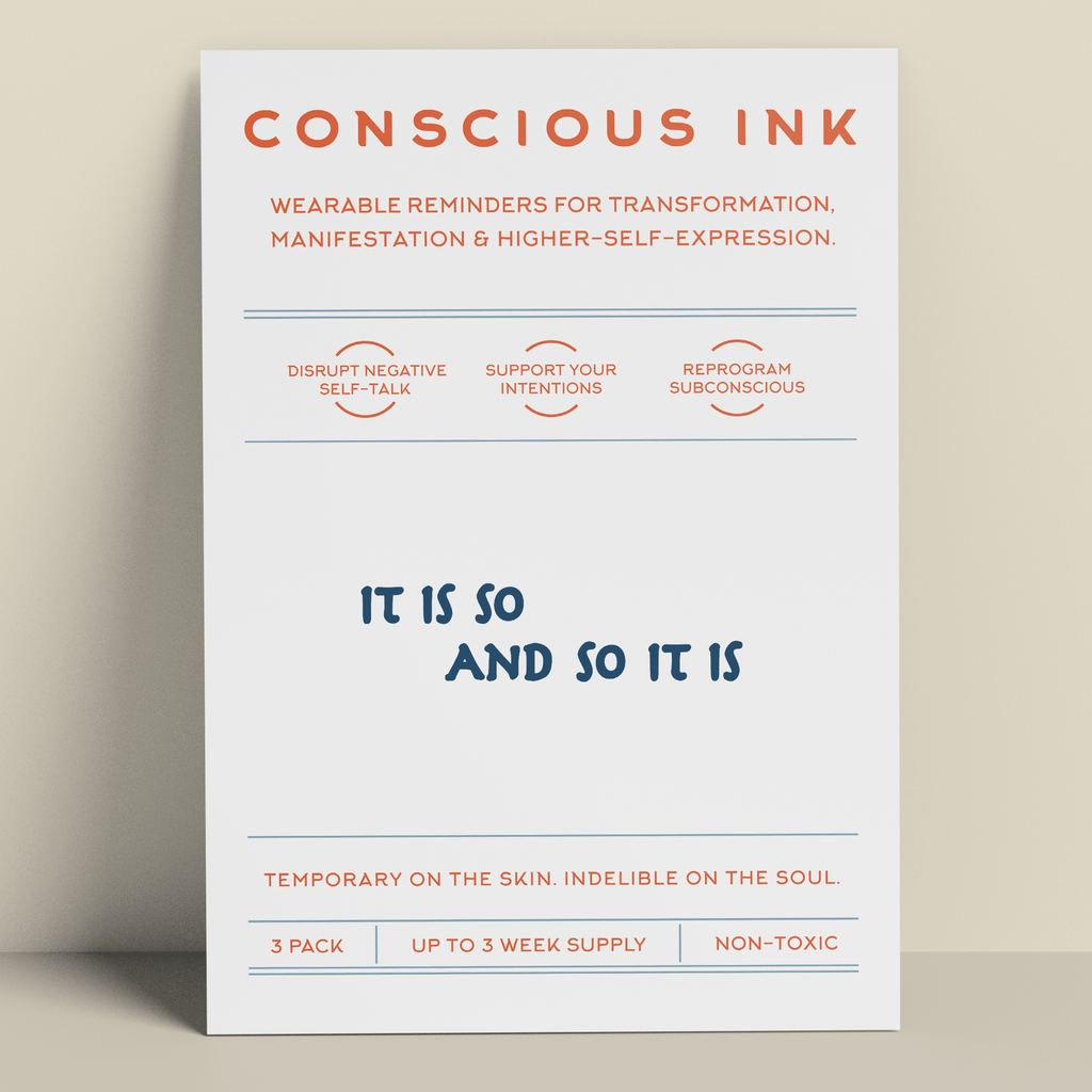 It Is So and So It Is Manifestation Tattoo Temporary Tattoos Conscious Ink 