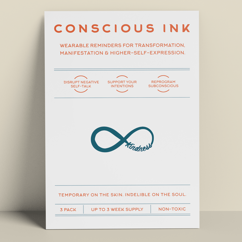 Kindness (Infinity Loop) Temporary Tattoo Temporary Tattoos Conscious Ink 