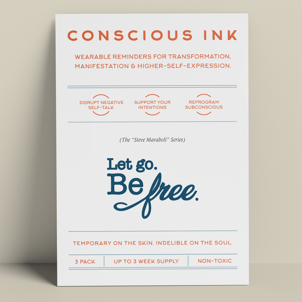 Let go. Be free Manifestation Tattoo Temporary Tattoos Conscious Ink 