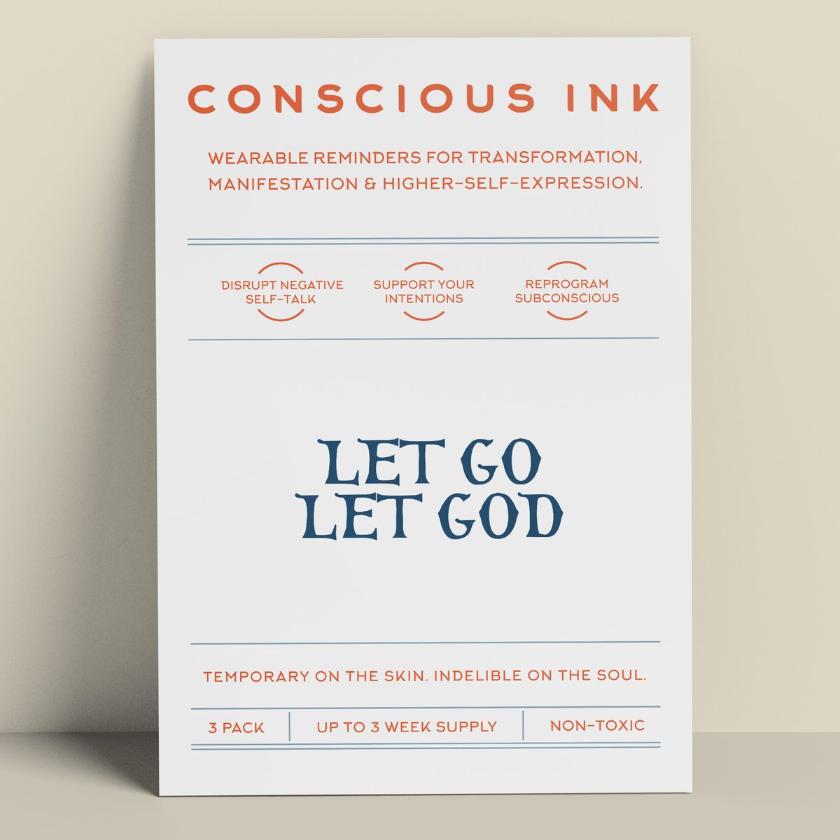 Let Go Let God temporary tattoo